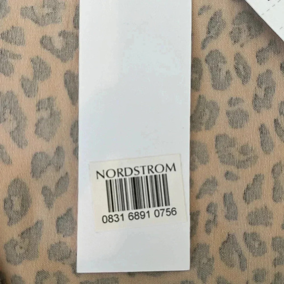 NWT Leopard Print Long Puff Sleeve Mini Dress Women's 6 Black Brown Milk Maid - Picture 7 of 17